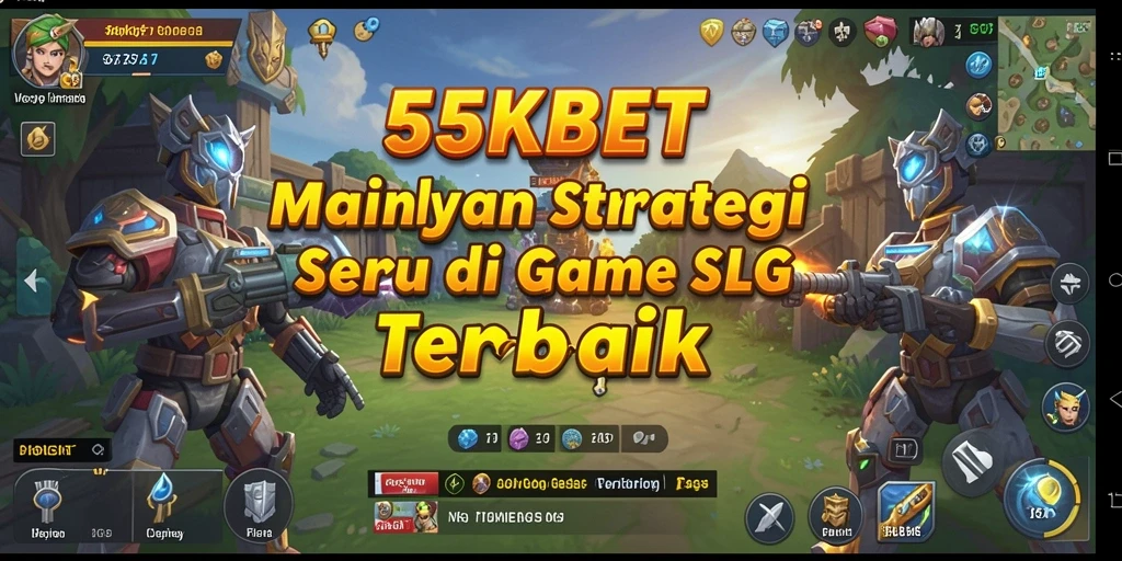 Screenshot gameplay seru dari 55KBET yang menunjukkan strategi SLG.