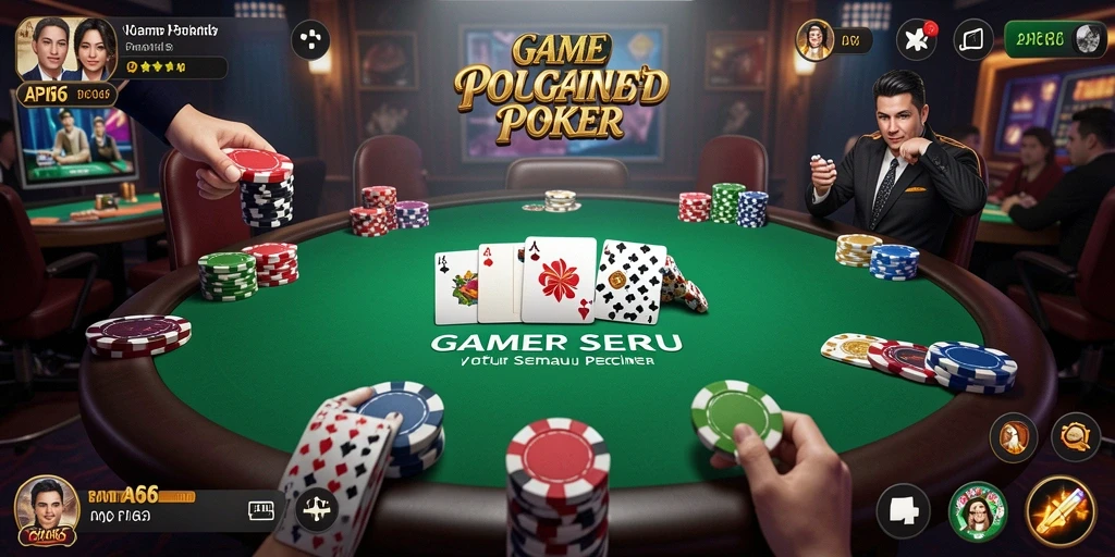 Tampilan gameplay seru dari API66 dengan suasana Poker yang mendebarkan.