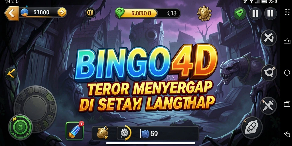 Screenshot gameplay menyeramkan dari BINGO4D dengan makhluk mencekam.
