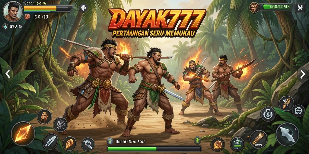 Tangkapan layar utama dari <strong>DAYAK777</strong> menunjukkan aksi pertarungan yang mendebarkan.