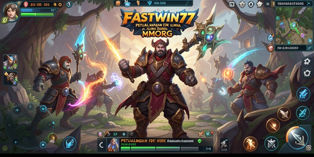 Screenshot gameplay FASTWIN77 yang menampilkan aksi seru dalam MMORPG.