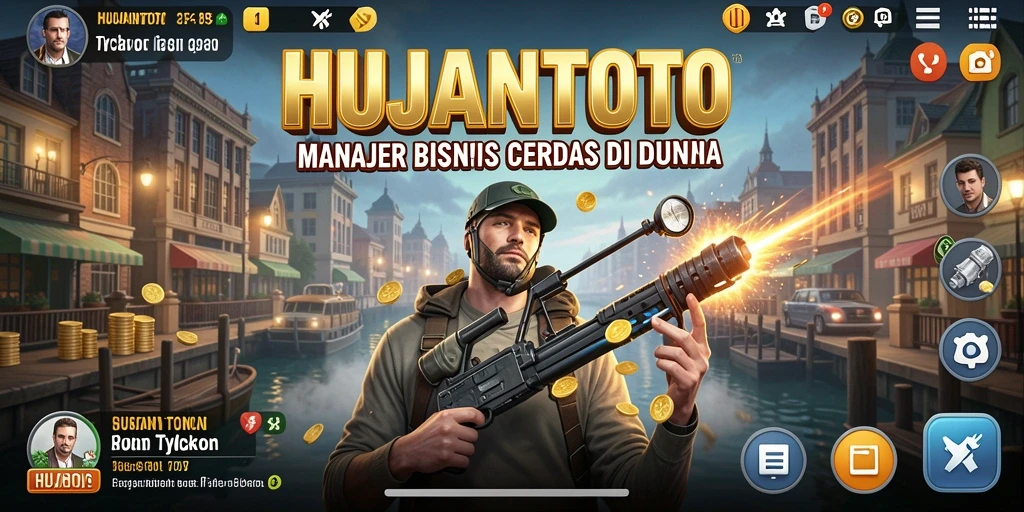 Tampilan gameplay HUJANTOTO yang dinamis dan penuh warna.