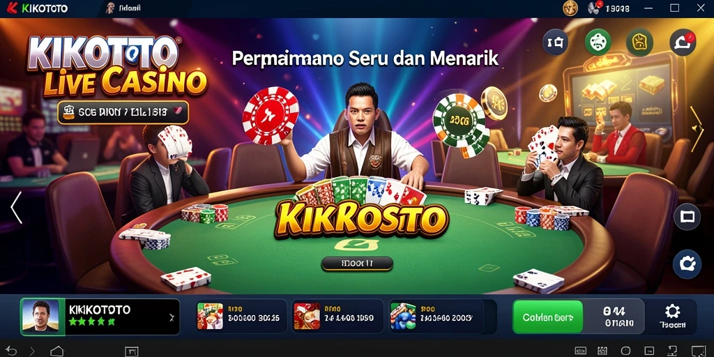 Tampilan menarik saat bermain Live Casino di KIKOTOTO.