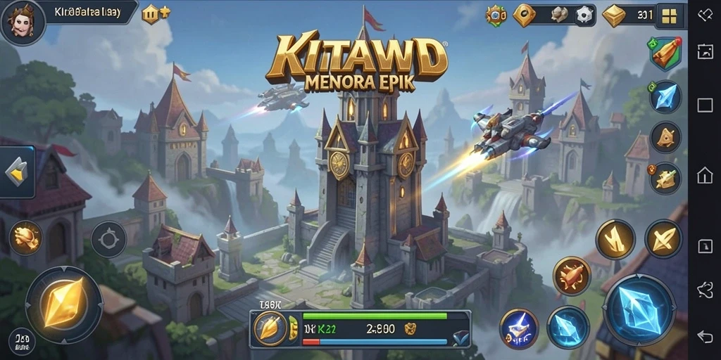 Gameplay menara pertahanan yang menegangkan dan menarik.