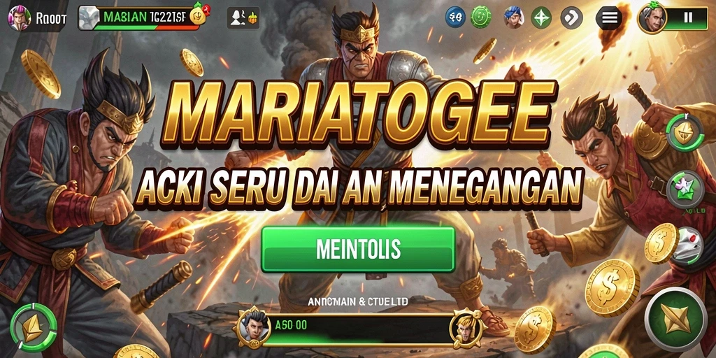 Tampilan gameplay MARIATOGEL dengan pertempuran yang intens dan mendebarkan.