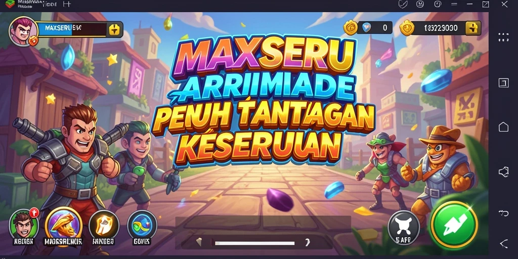 Tangkapan layar gameplay MAXSERU menampilkan aksi seru dan tantangan menarik.