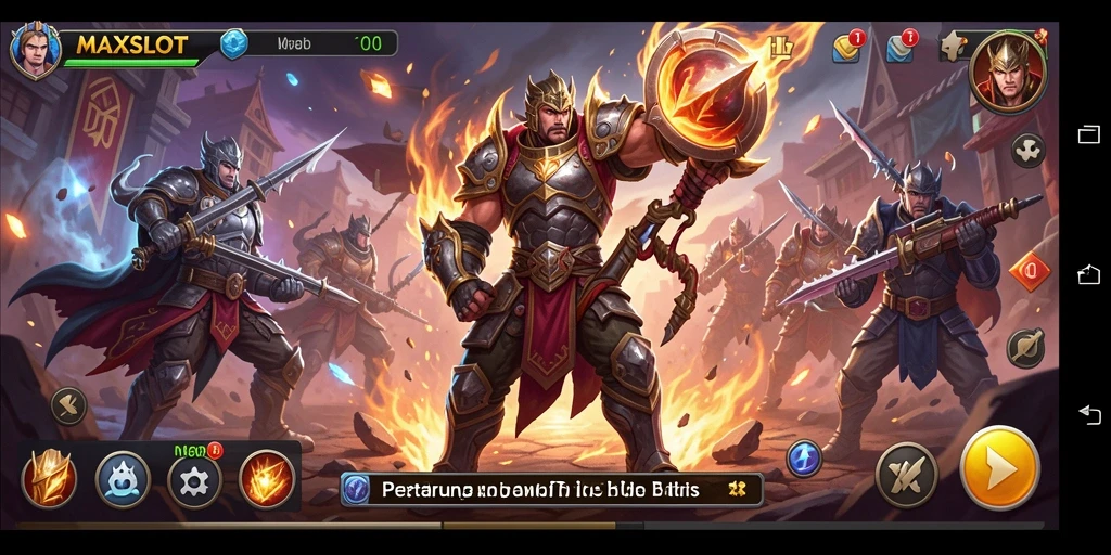 Gameplay seru dari MAXSLOT yang menampilkan pertarungan epik.