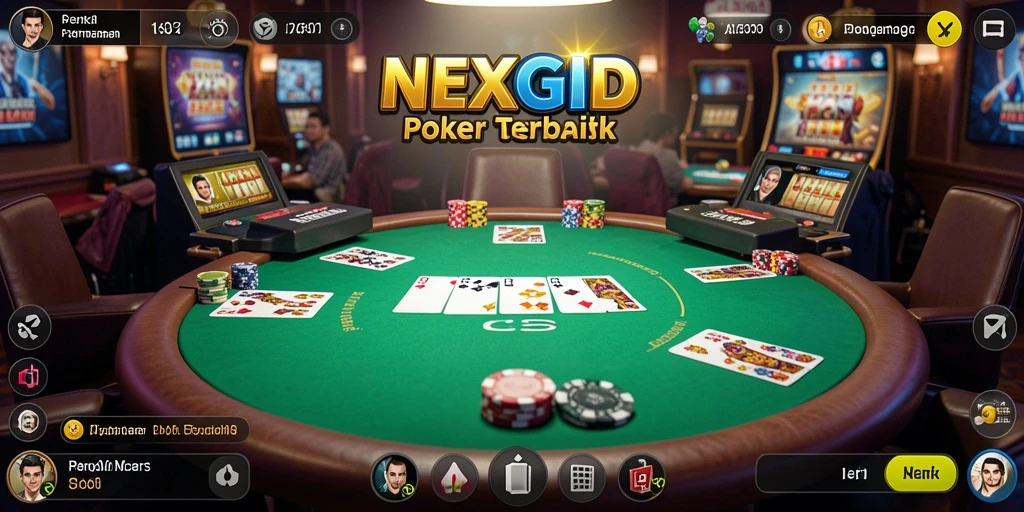 Tampilan gameplay Poker yang mendebarkan dan interaktif di NEXGID.