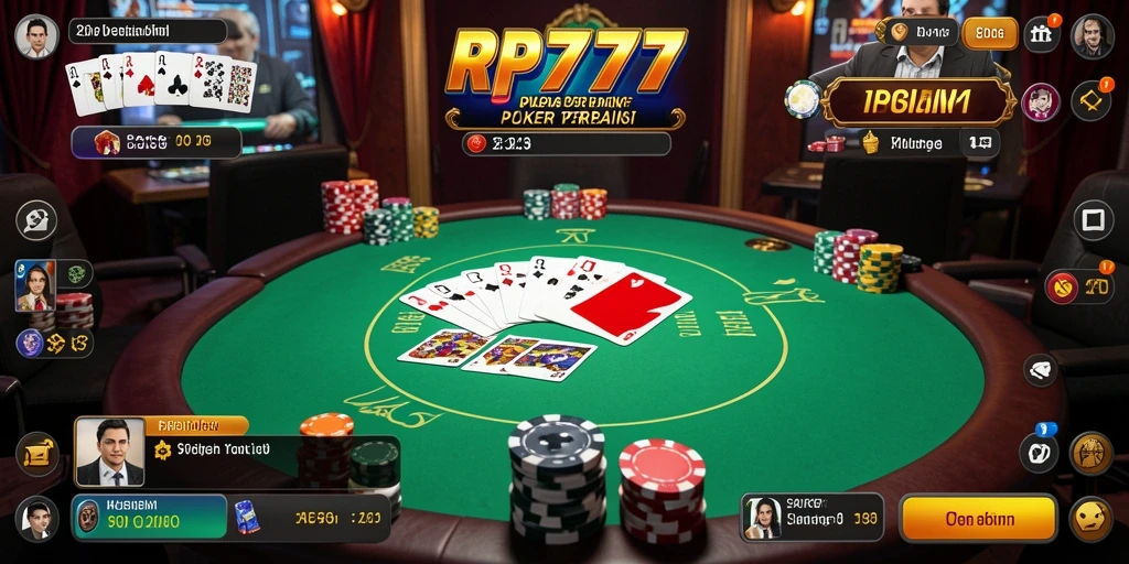 Tangkapan layar menampilkan gameplay seru dalam permainan Poker.