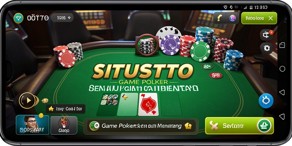Tampilan menarik dari gameplay poker di SITUSTOTO.