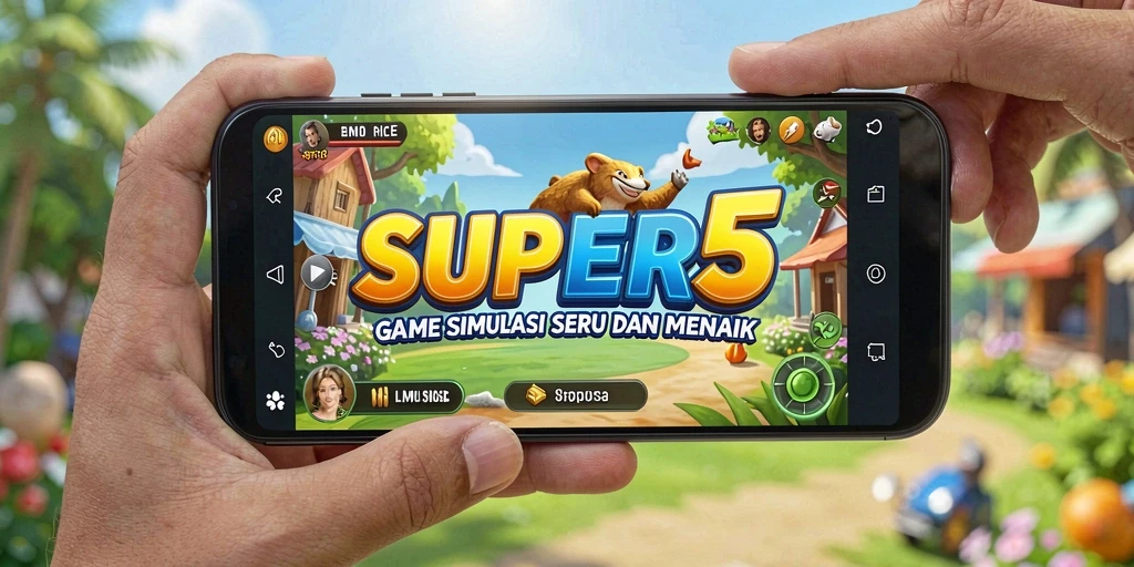Tampilan menarik dari gameplay asli SUPER5 di dunia simulasi.