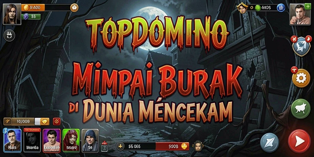 Screenshot gameplay menakutkan dari TOPDOMINO yang menunjukkan suasana Horror.